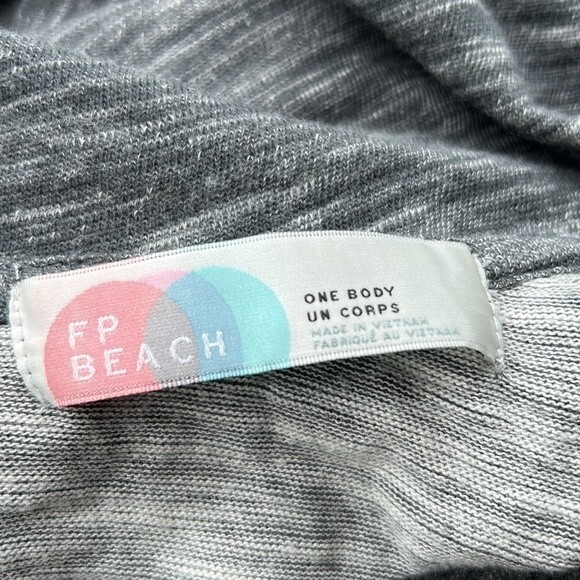 Free People FP Beach Cocoon Cowl Pullover Charcoal one body size S - Picture 4 of 6